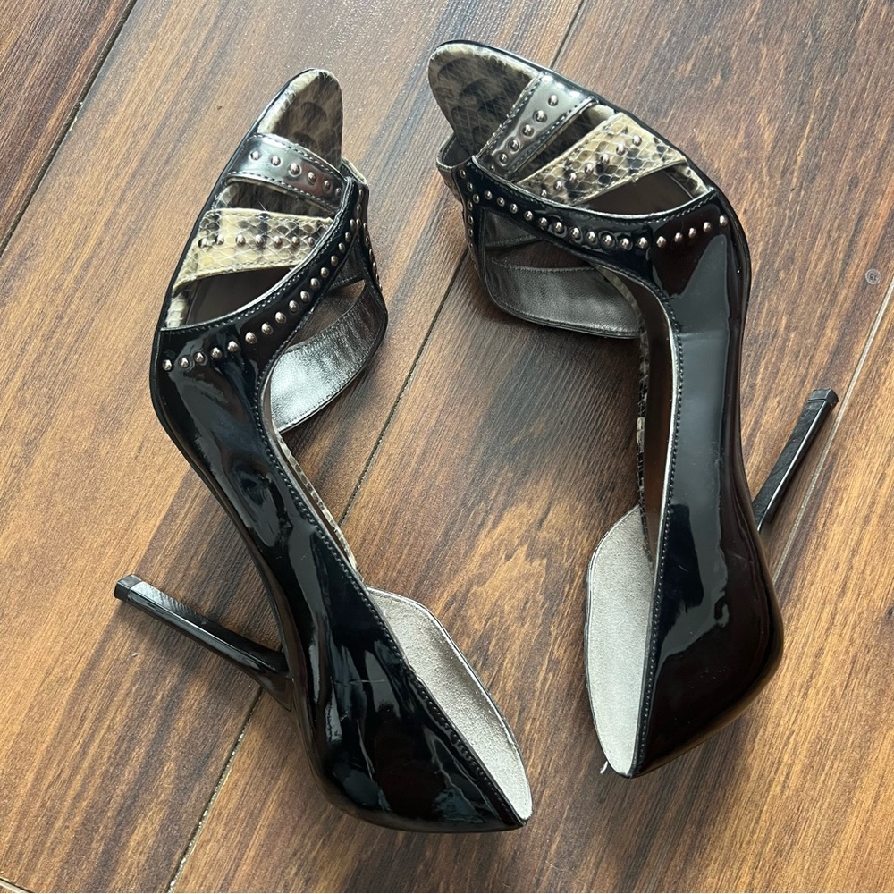 Guess Studded Snake Print Stiletto Heels – Size 8.5 - Picture 9 of 13